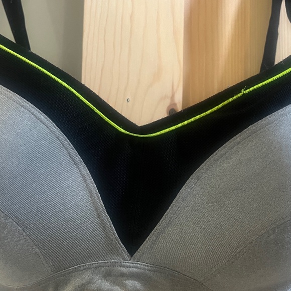 Torrid Gray and Black Sports Bra with Neon Accents size 40dd - Picture 2 of 9